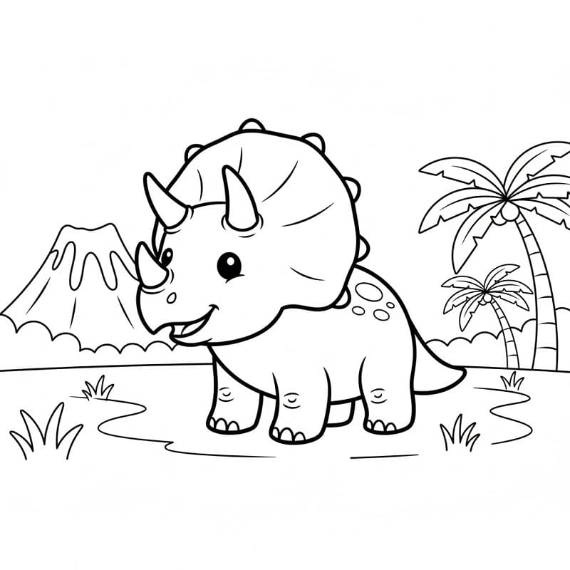 Triceratops Bild ausmalbilder