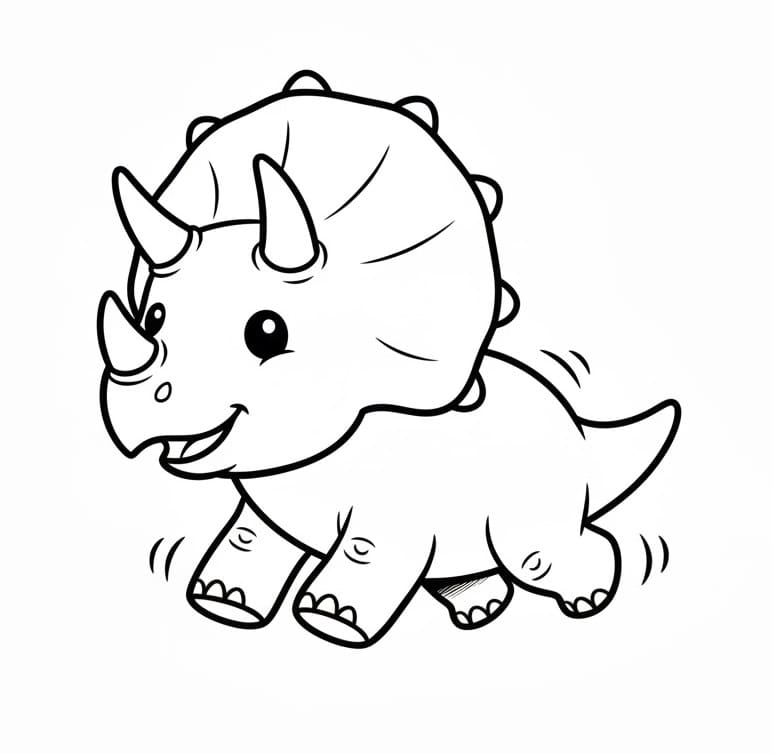 Triceratops zum Ausdrucken ausmalbilder