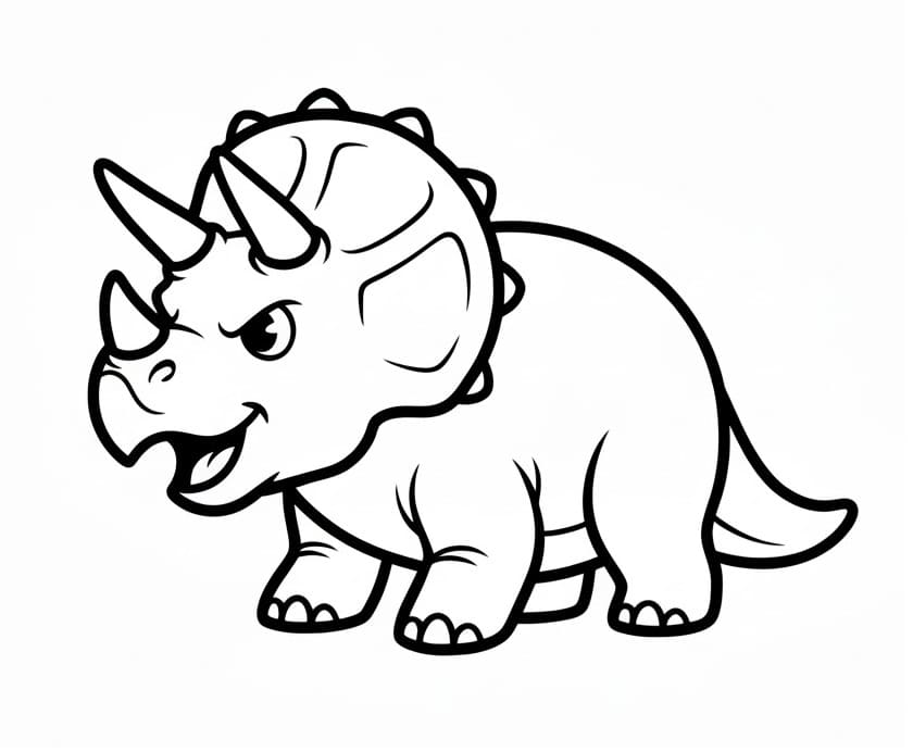Triceratops zum Drucken ausmalbilder