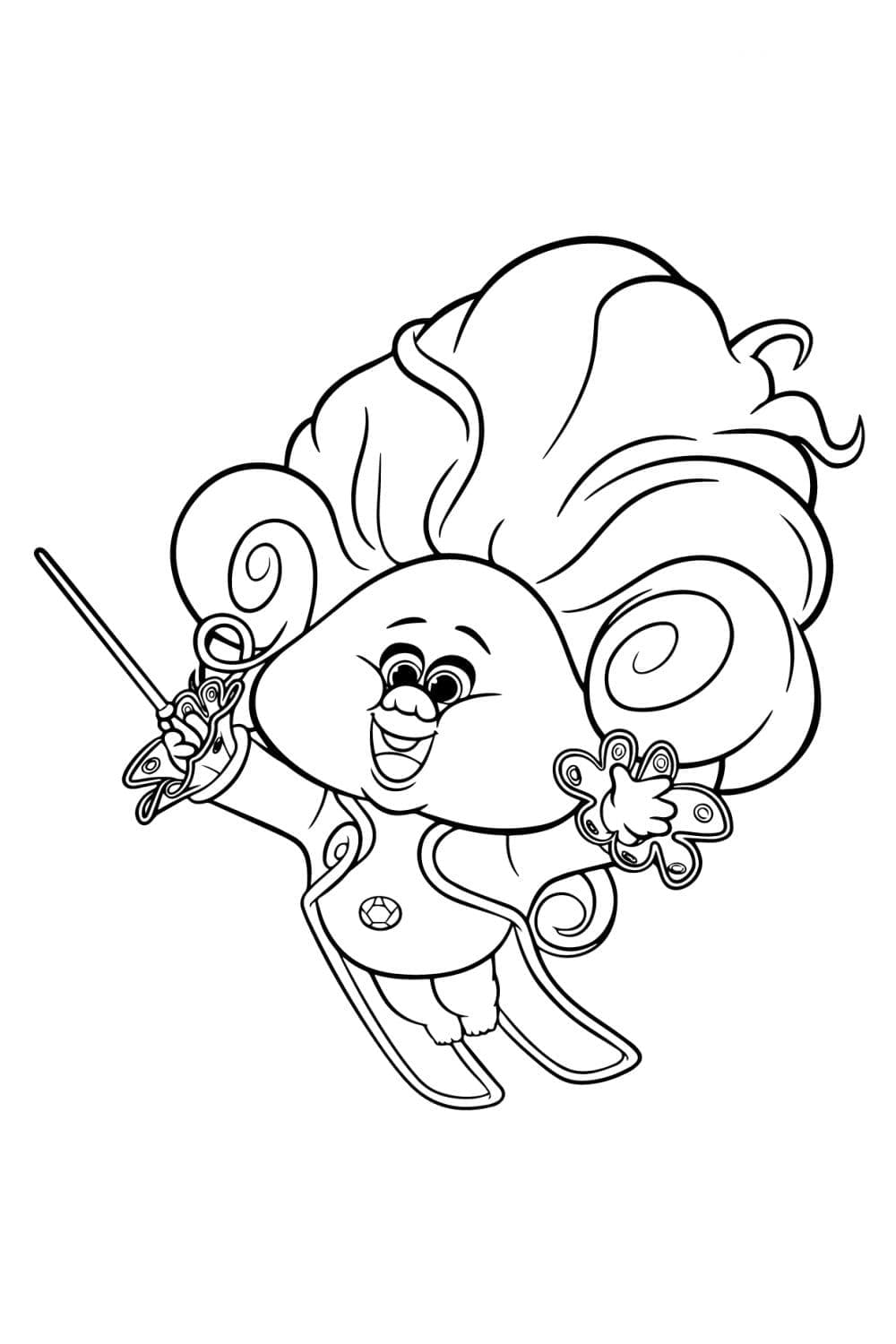 Trollzart aus Trolls ausmalbilder