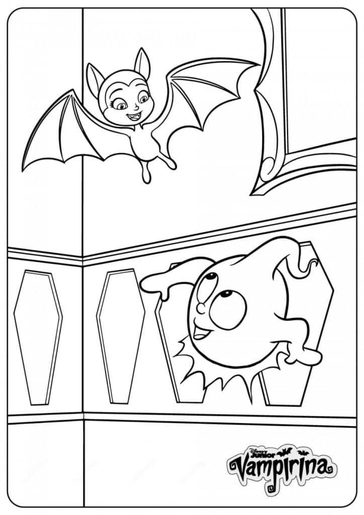 Vampirina zum Drucken ausmalbilder