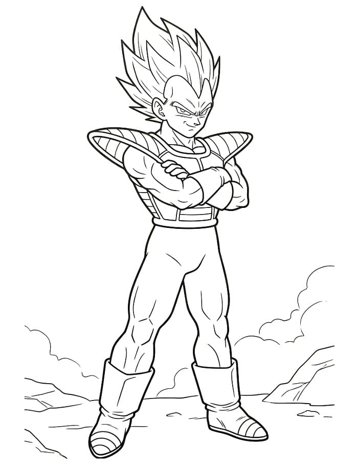 Vegeta Ausmalbild zum Ausdrucken ausmalbilder