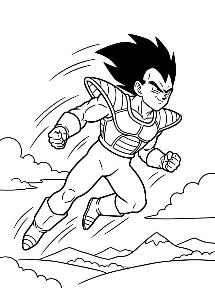 Vegeta aus Dragon Ball Z ausmalbilder