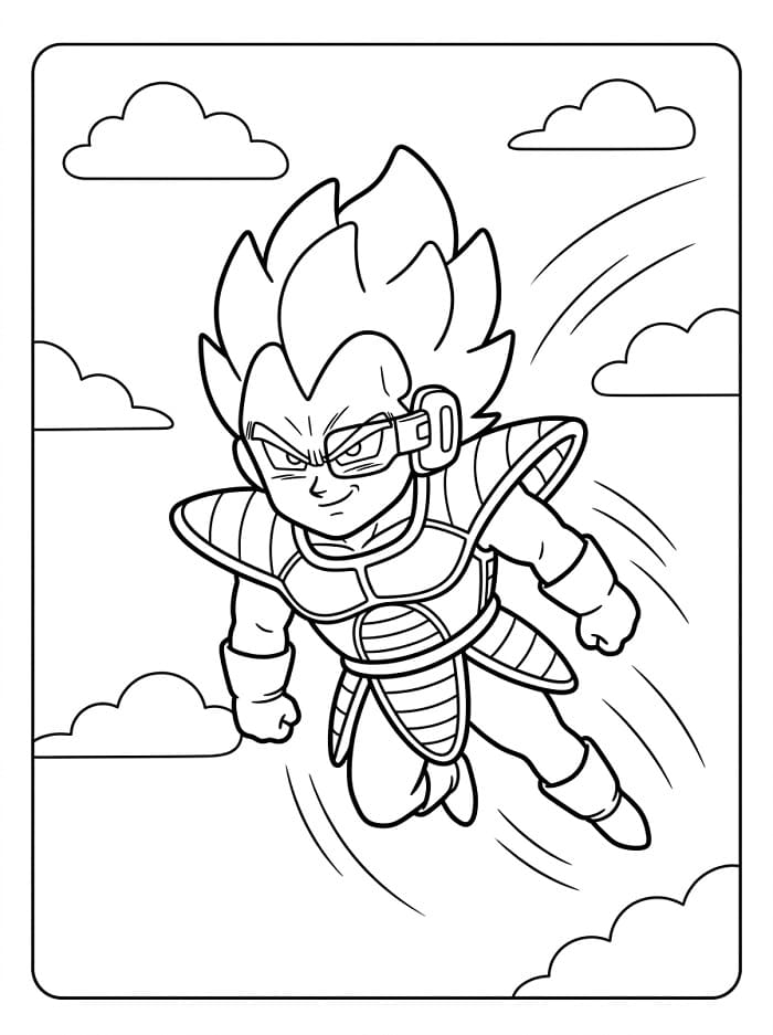 Vegeta aus dem Anime Dragon Ball Z ausmalbilder