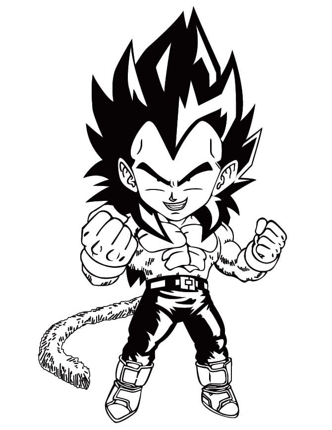 Vegeta für 1-jährige Kinder ausmalbilder