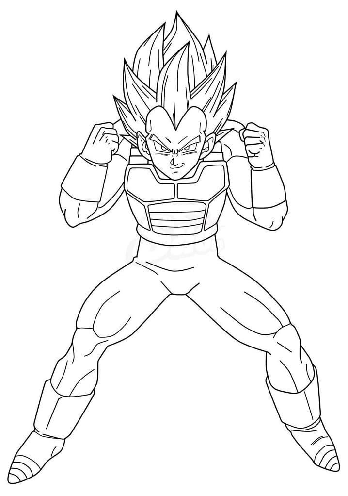 Vegeta für 3-jährige Kinder ausmalbilder