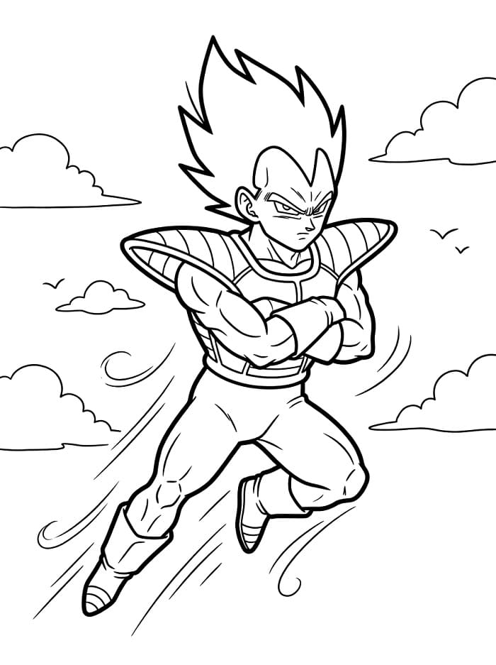 Vegeta für Kinder ausmalbilder