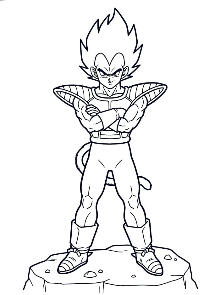 Vegeta gratis ausmalbilder