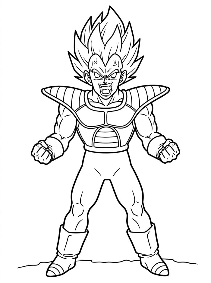 Vegeta kostenlos zum Ausdrucken ausmalbilder