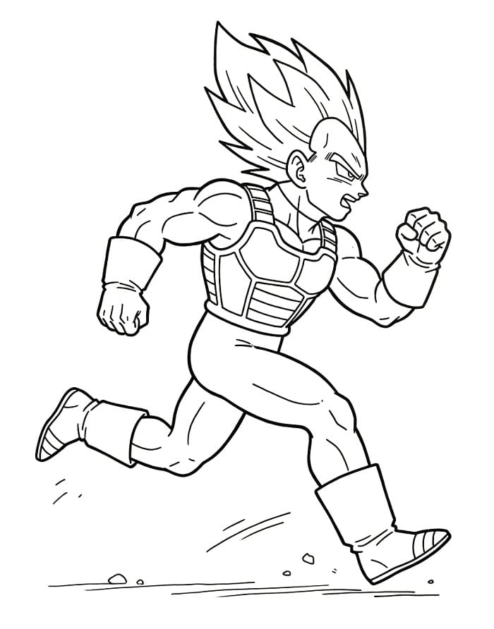 Vegeta kostenlos ausmalbilder