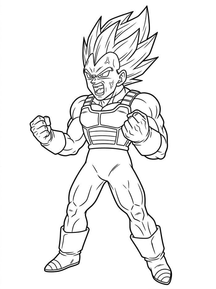 Vegeta zum Ausdrucken ausmalbilder