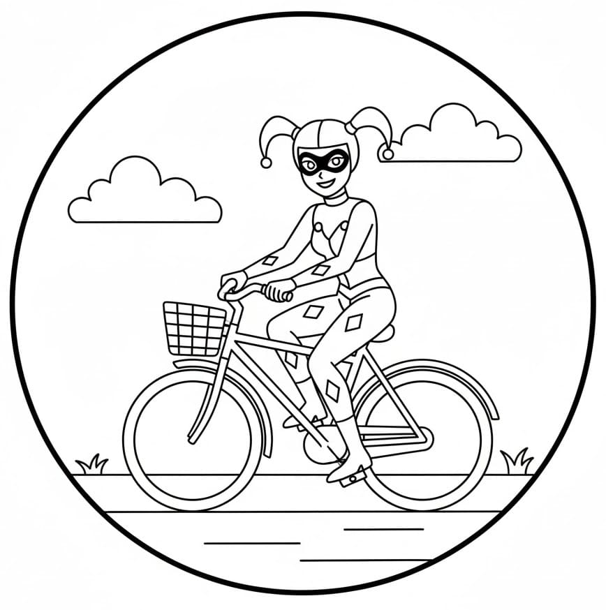 Verrückte Harley Quinn ausmalbilder