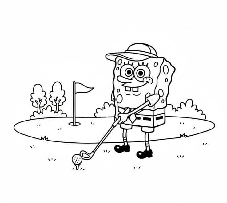 Verspielter Spongebob ausmalbilder