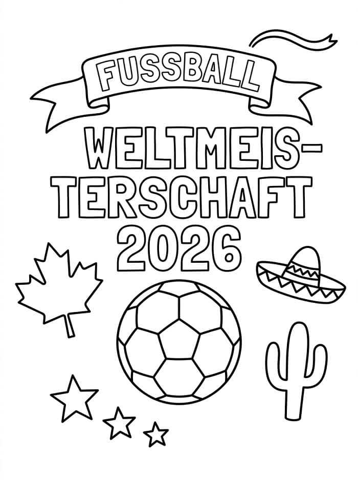 Weltmeisterschaft 2026 Bild ausmalbilder