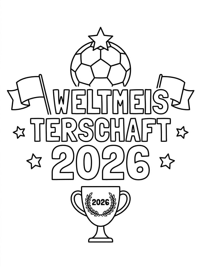 Weltmeisterschaft 2026 für Kinder ausmalbilder