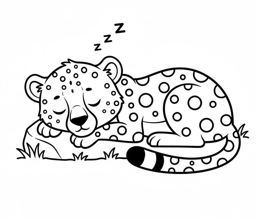 Wilder Gepard ausmalbilder