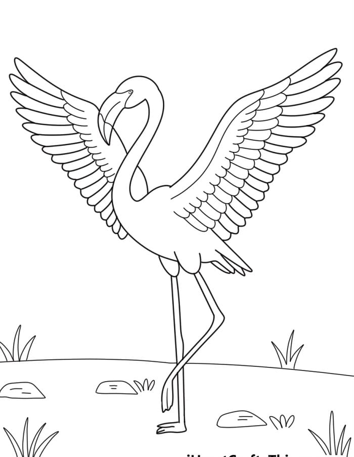 Wunderbarer Flamingo ausmalbilder