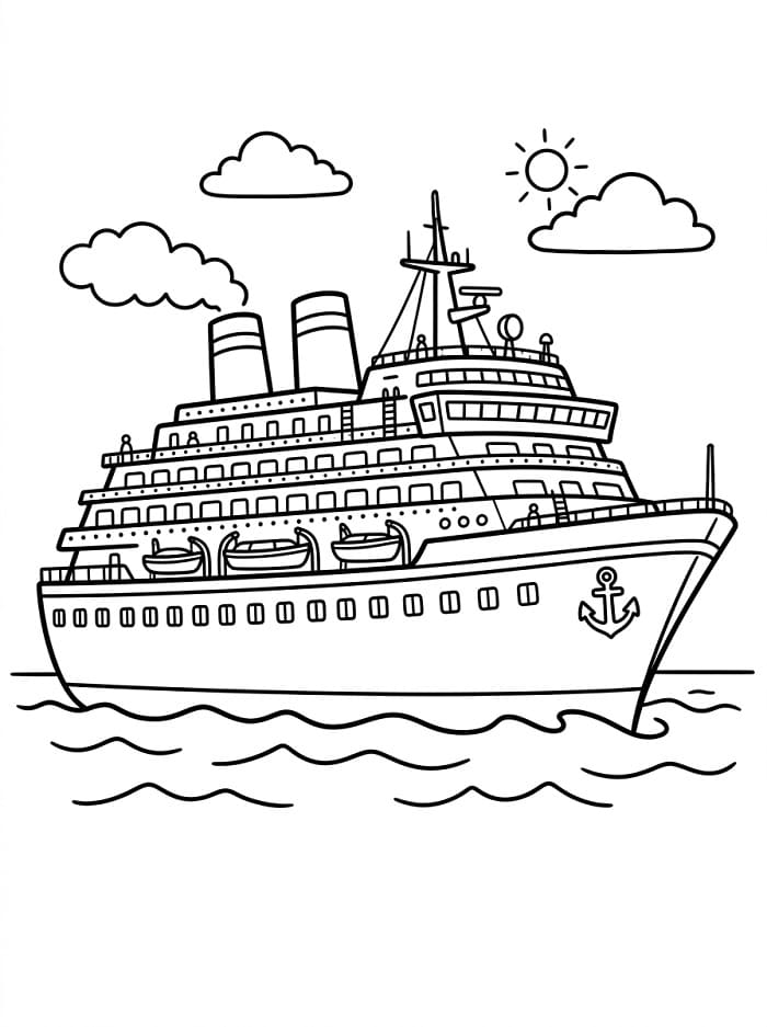 Wunderbares Schiff ausmalbilder