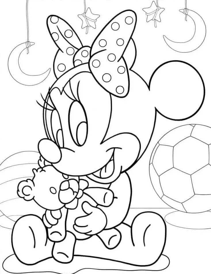 Wunderschöne Minnie Maus ausmalbilder