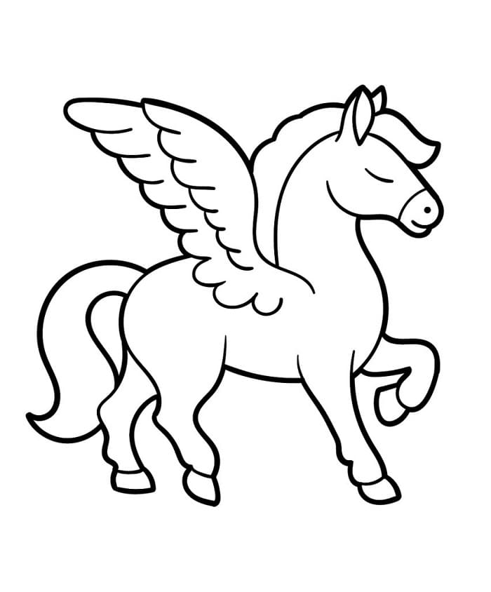 Wunderschöner Pegasus ausmalbilder