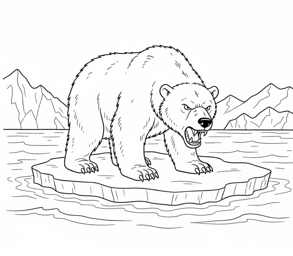 Wütender Eisbär ausmalbilder
