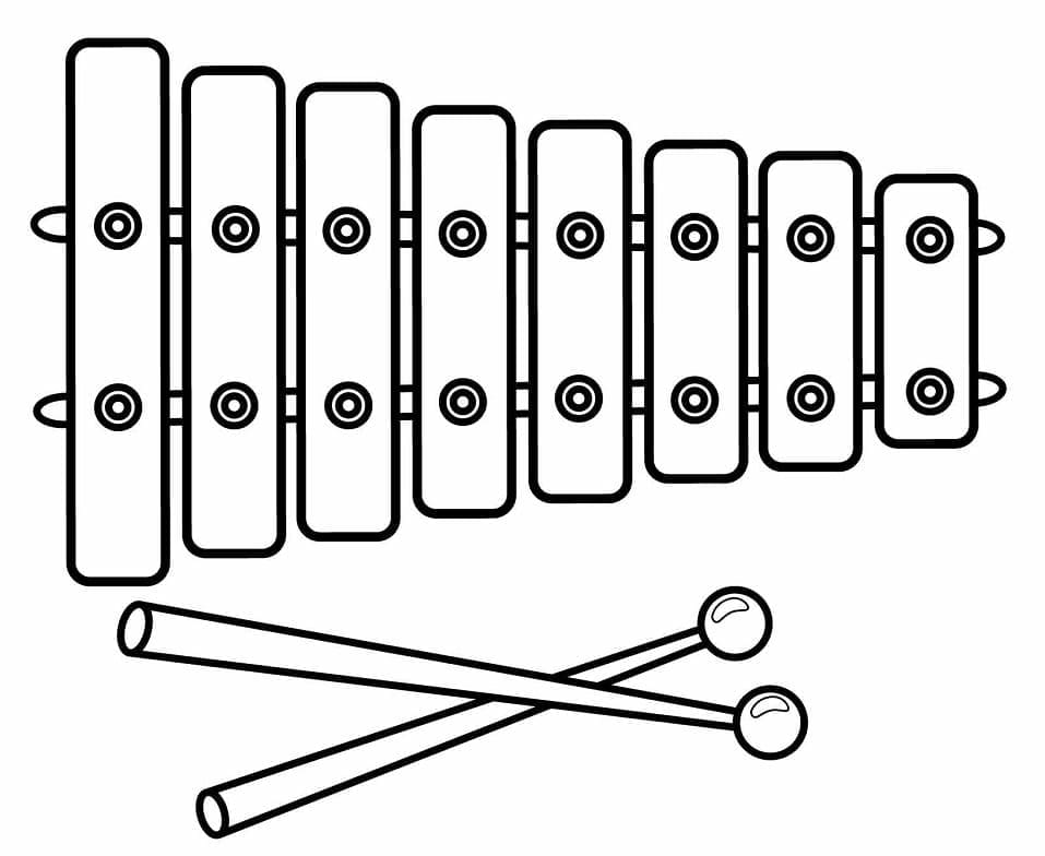 Xylophon kostenlos ausmalbilder