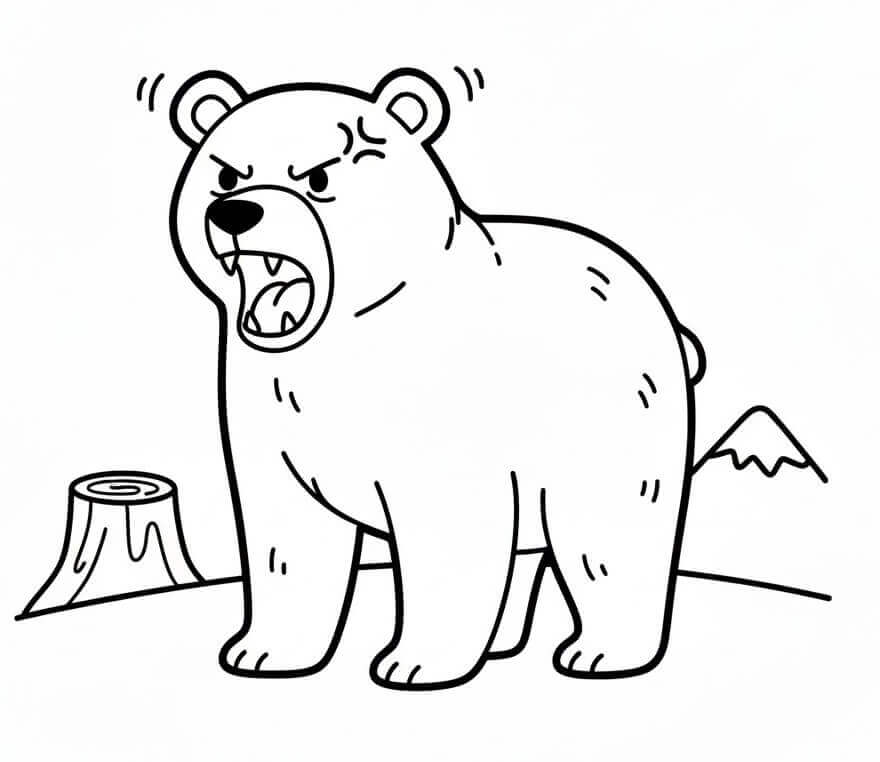 Zeichentrick-Bär ausmalbilder