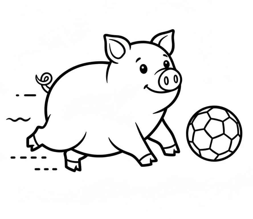 Zeichentrick-Schwein ausmalbilder