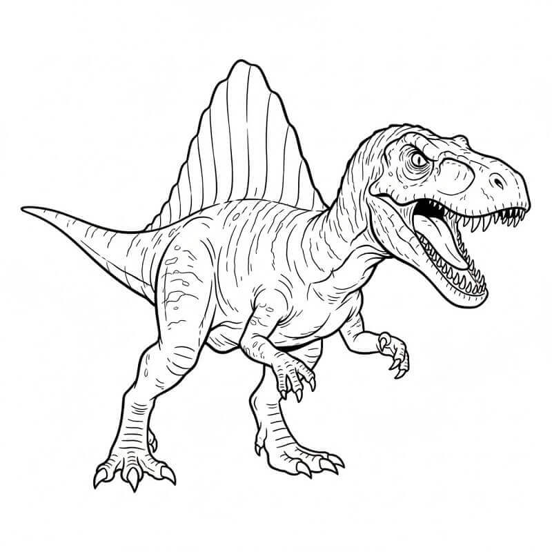 Zeichentrick-Spinosaurus ausmalbilder