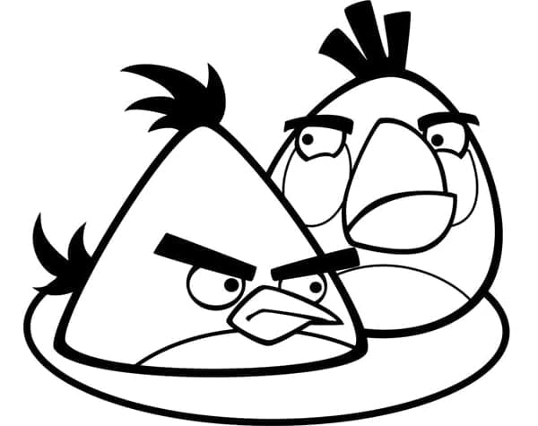 Zum Ausdrucken geeignete Angry Birds für Kinder ausmalbilder