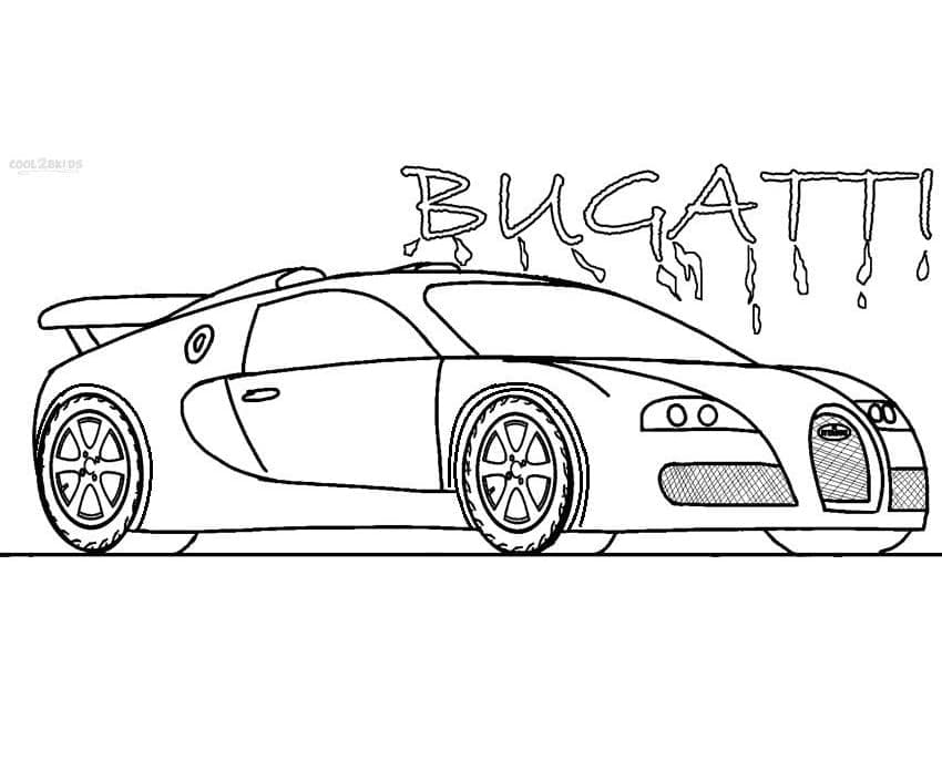 Zum Ausdrucken geeigneter Bugatti für Kinder ausmalbilder