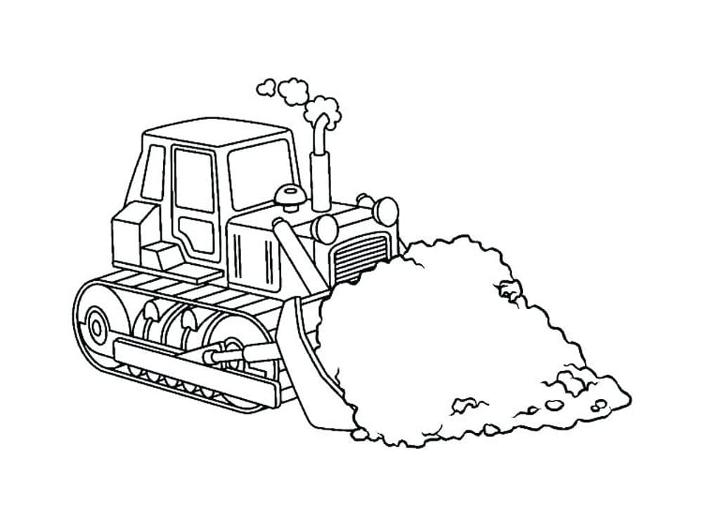 Zum Ausdrucken geeigneter Bulldozer für Kinder ausmalbilder