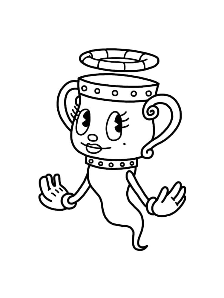 Zum Ausdrucken geeigneter Cuphead für Kinder ausmalbilder