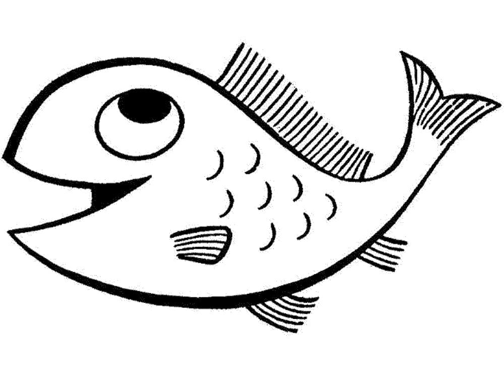 Zum Ausdrucken geeigneter Fisch für Kinder ausmalbilder