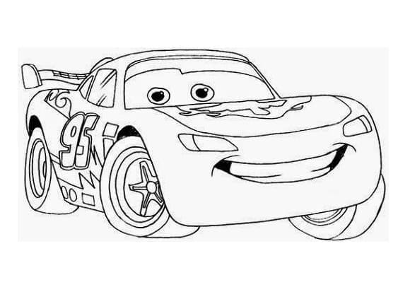 Zum Ausdrucken geeigneter Lightning McQueen für Kinder ausmalbilder