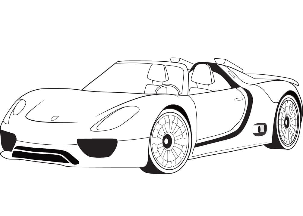 Zum Ausdrucken geeigneter Porsche für Kinder ausmalbilder