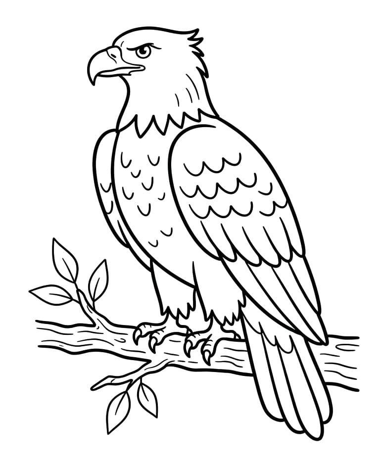 Adler auf einem Baum ausmalbilder