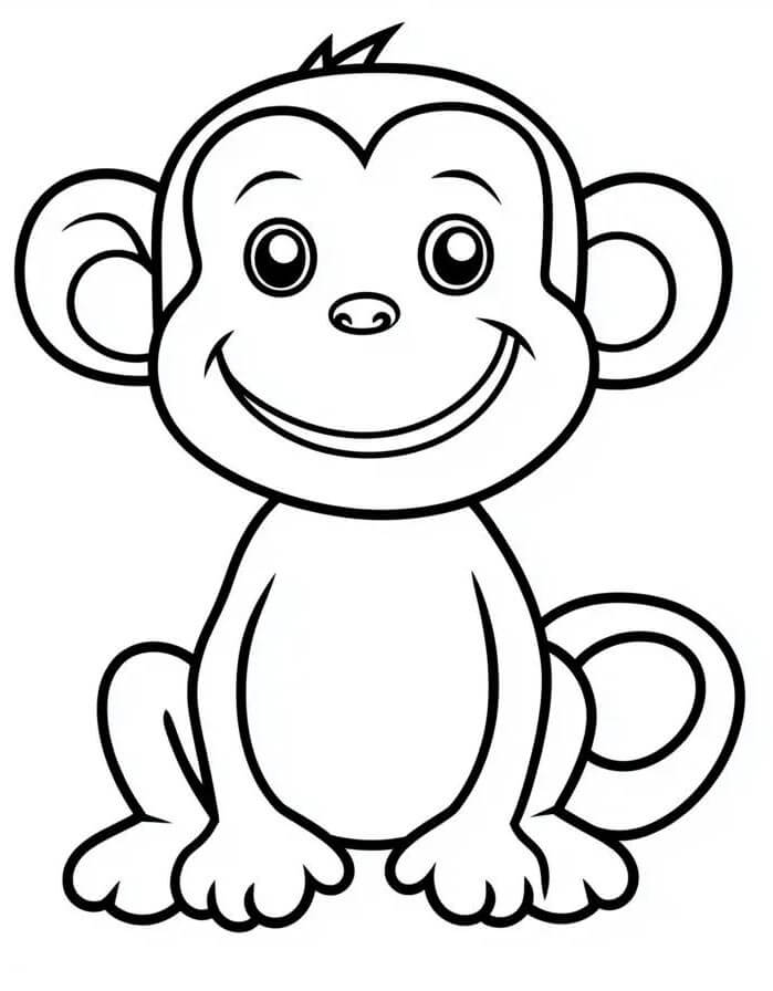 Affe für 1-jährige Kinder ausmalbilder