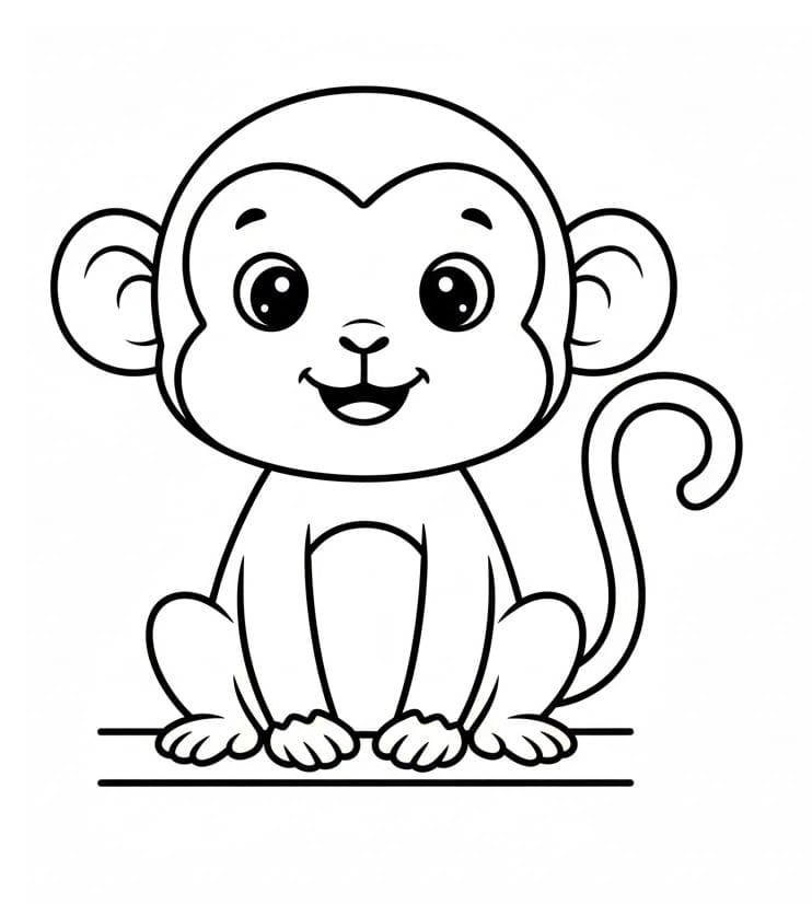 Affe gratis ausmalbilder