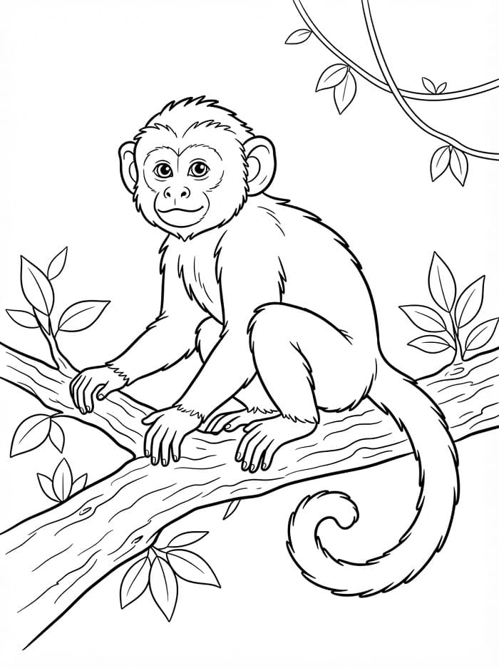 Affe in der Wildnis ausmalbilder