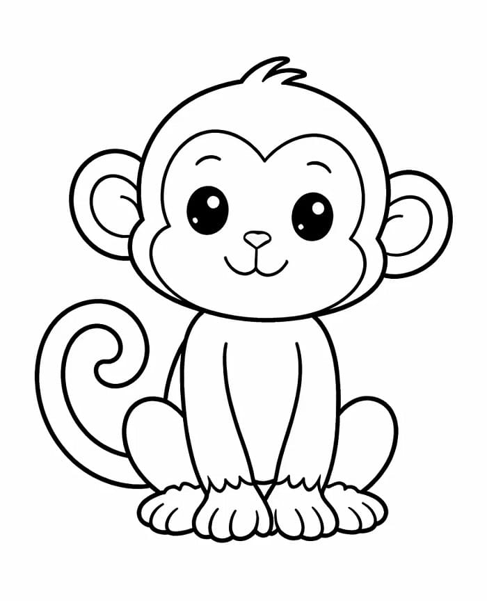Affe zum Ausdrucken ausmalbilder