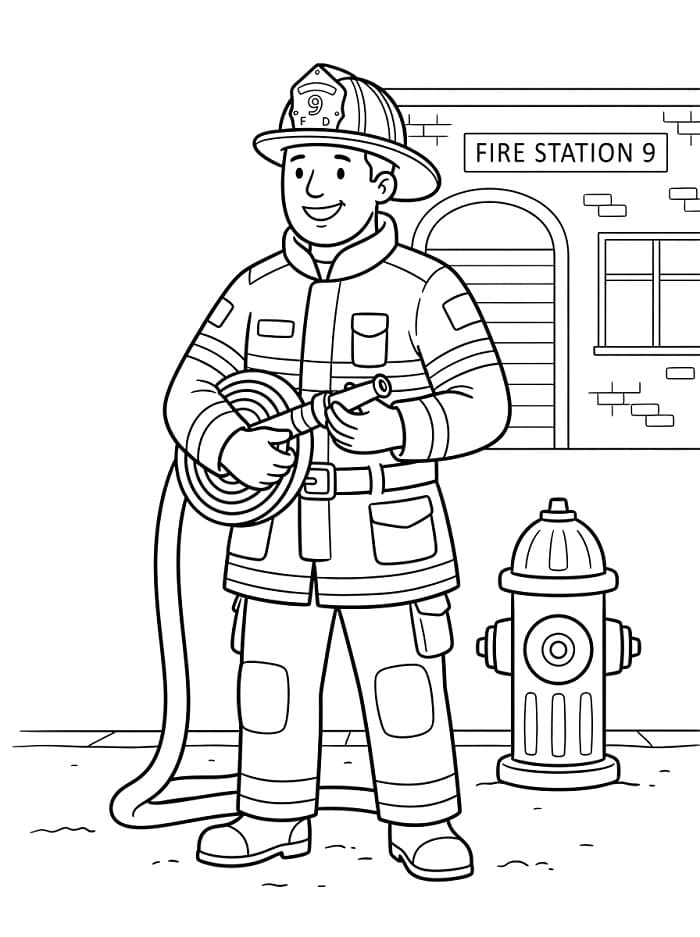 Animated Feuerwehrmann ausmalbilder