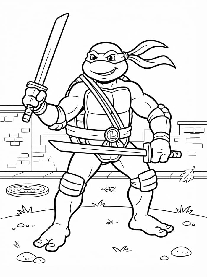 Animierte Ninja Turtles ausmalbilder