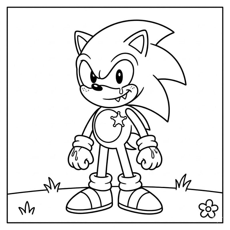 Animierter Sonic Exe ausmalbilder