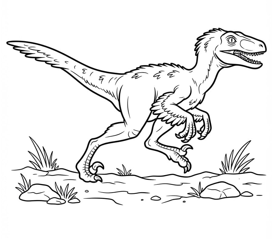 Animierter Velociraptor ausmalbilder