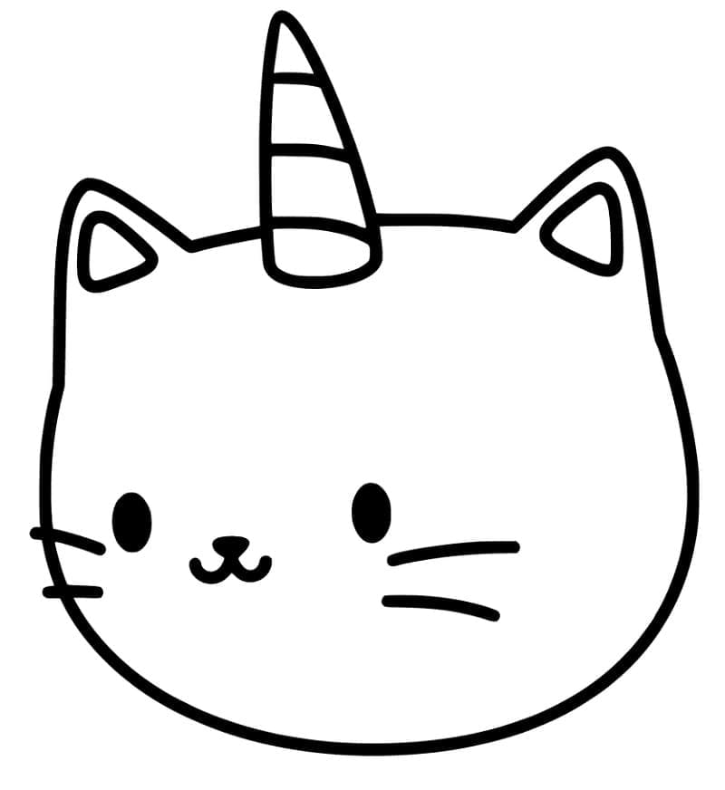Ausdruckbare Einhornkatze ausmalbilder