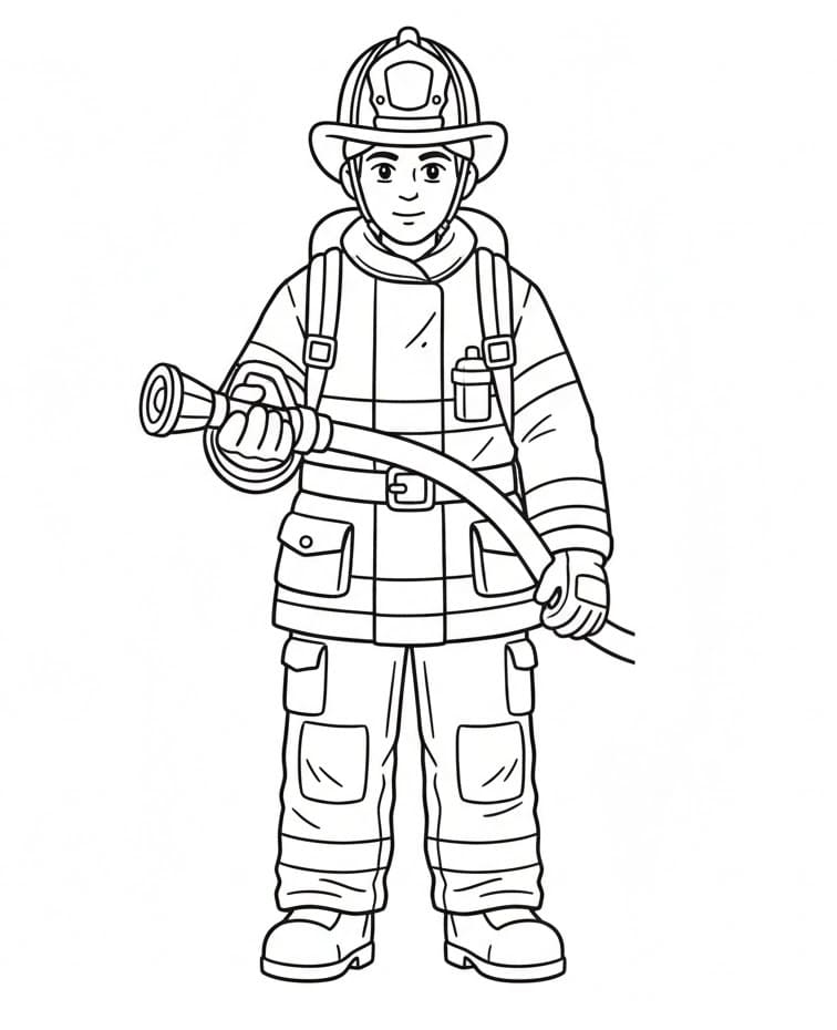 Ausdruckbarer Feuerwehrmann ausmalbilder