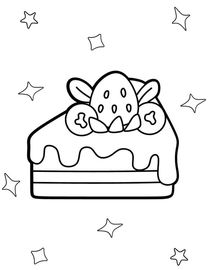 Ausdruckbarer Kuchen ausmalbilder