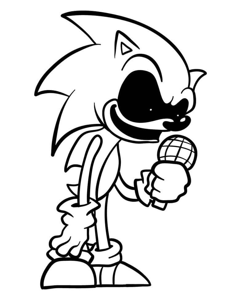 Ausdruckbarer Sonic Exe für Kinder ausmalbilder