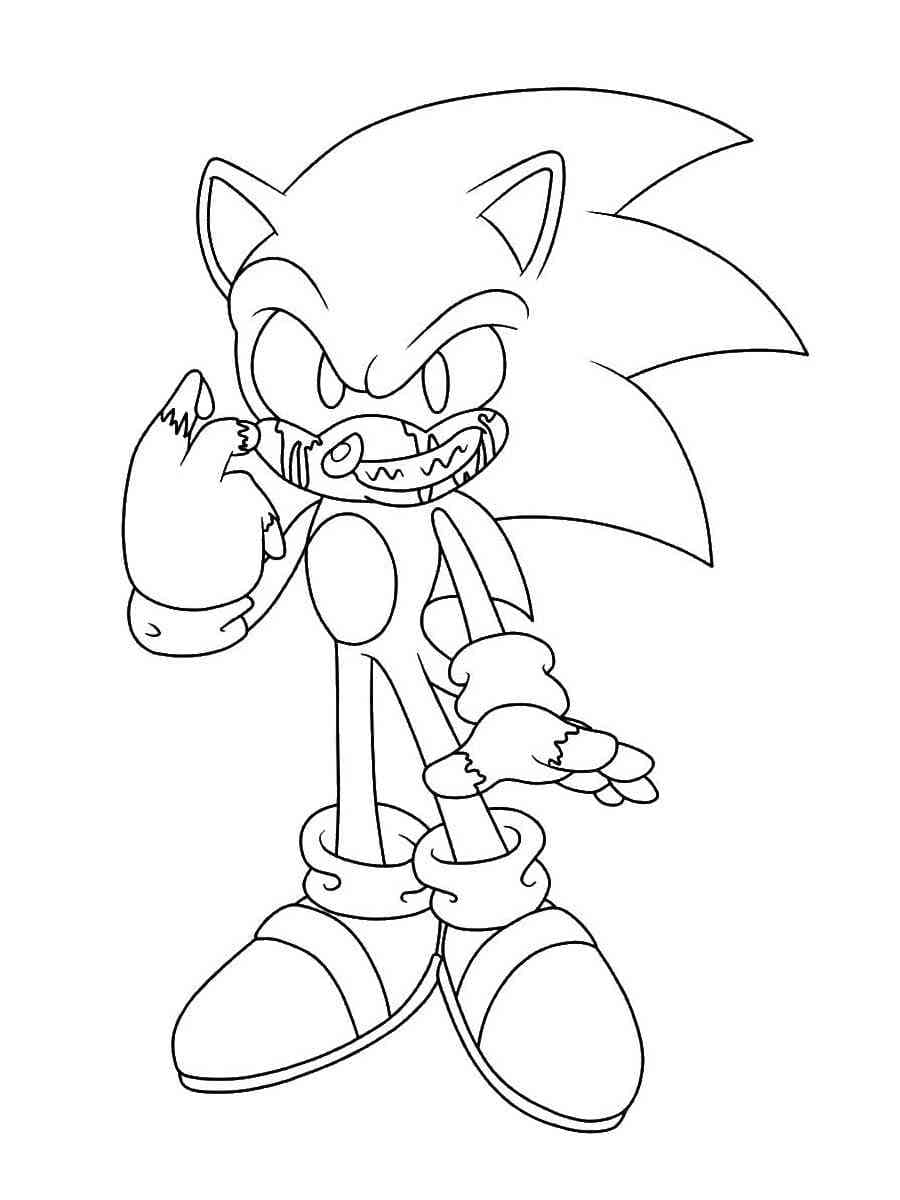 Ausdruckbarer Sonic Exe ausmalbilder